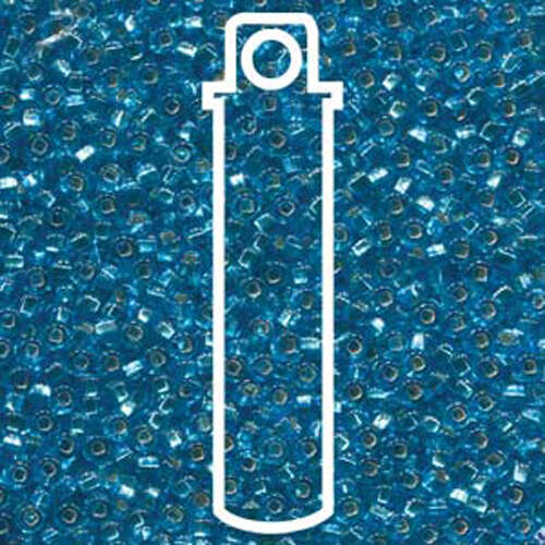 Preciosa 8/0 Rocaille Seed Beads - SB8-67010 - Aqua Silver Lined - 22gm Tube