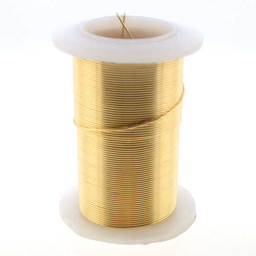 Tarnish Resistant Medium Temper Gold 24 Gauge Round Wire - 30yd / 27m Roll - Box of 12 - NC-NTW24G