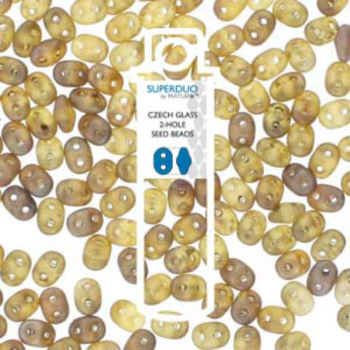 Super Duo 2.5mm x 5mm - DU0500030-83500 - Matte Crystal Rembrandt - 22.5gm Tube