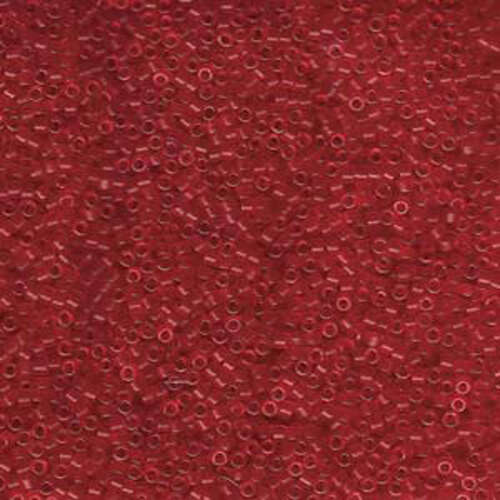 Miyuki 11/0 Delica Bead - DB774 - Matte Transparent Dyed Red - 100gm Bag