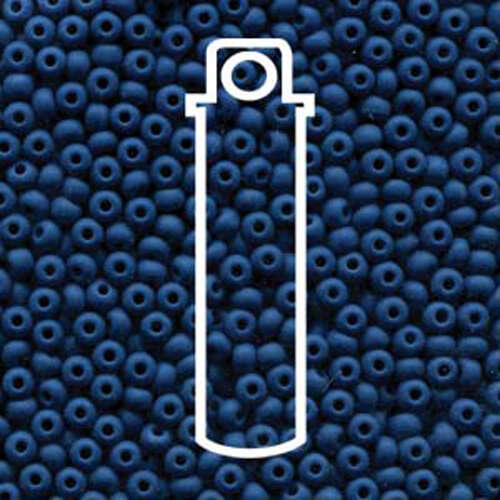 Preciosa 6/0 Rocaille Seed Beads - SB6-33220M - Matt Opaque Denim Blue - 20gm Tube