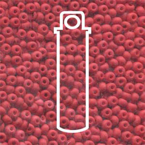 Preciosa 6/0 Rocaille Seed Beads - SB6-93190M - Matt Red - 20gm Tube