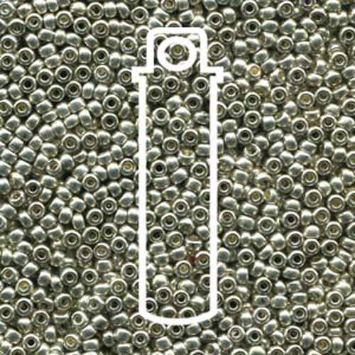 Preciosa 6/0 Rocaille Seed Beads - SB6-18503 - Terra Metallic Silver - 20gm Tube