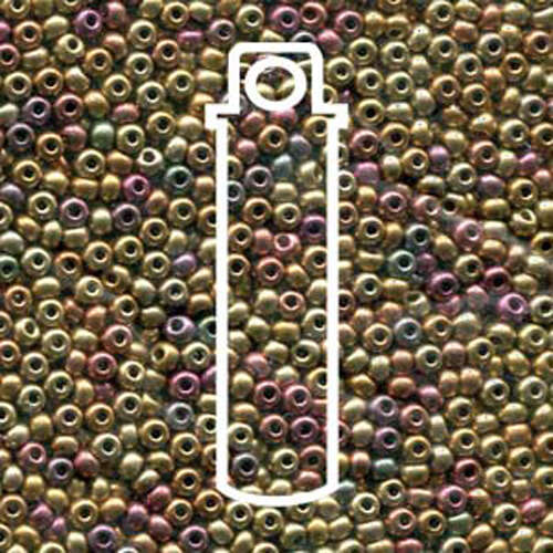 Preciosa 8/0 Rocaille Seed Beads - SB8-01620 - Dark Golden Rainbow - 22gm Tube