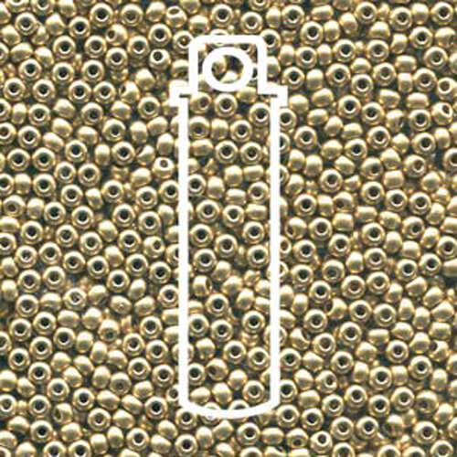 Preciosa 8/0 Rocaille Seed Beads - SB8-01710 - Pale Bronze Gold - 22gm Tube