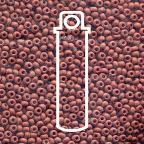 Preciosa 8/0 Rocaille Seed Beads - SB8-13600M - Matte Opaque Brown - 22gm Tube