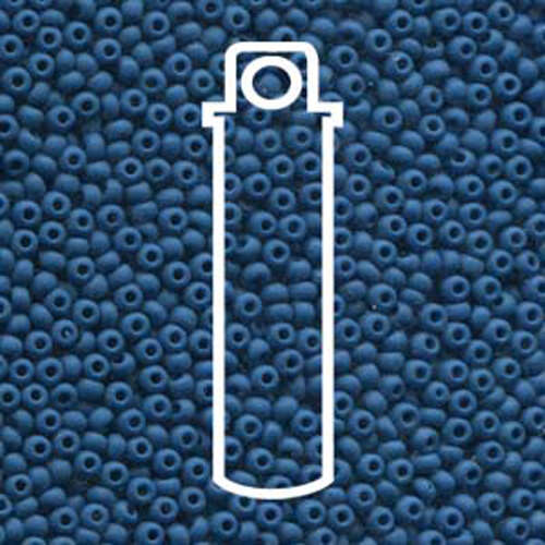 Preciosa 8/0 Rocaille Seed Beads - SB8-33220M - Matt Opaque Denim Blue - 22gm Tube