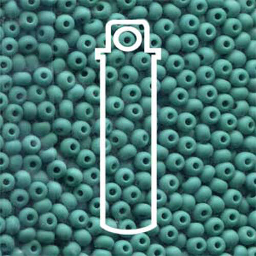 Preciosa 8/0 Rocaille Seed Beads - SB8-63130M - Matt Green Turquoise - 22gm Tube