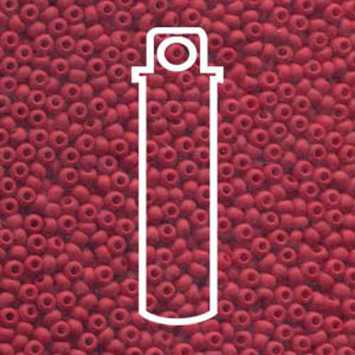 Preciosa 8/0 Rocaille Seed Beads - SB8-93190M - Matt Red - 22gm Tube