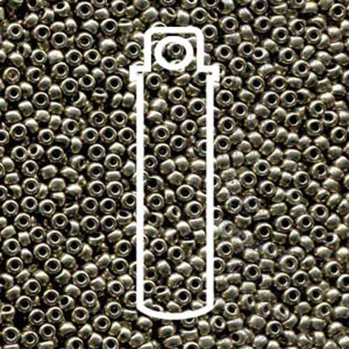 Preciosa 11/0 Rocaille Seed Beads - SB11-18549 - Metallic Chrome - 24gm Tube