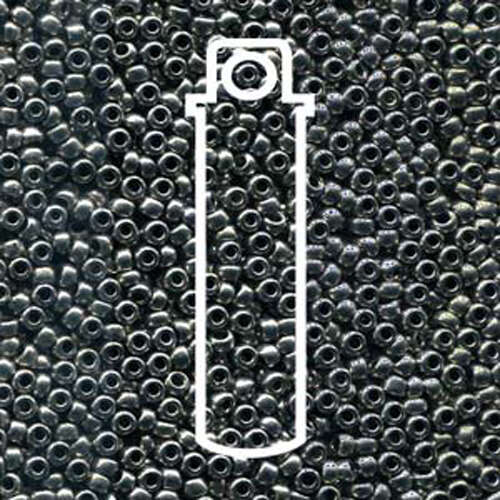 Preciosa 11/0 Rocaille Seed Beads - SB11-18542 - Metallic Dark Silver - 24gm Tube