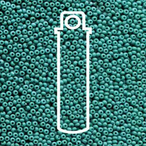 Preciosa 11/0 Rocaille Seed Beads - SB11-63130M - Matt Green Turquoise - 24gm Tube