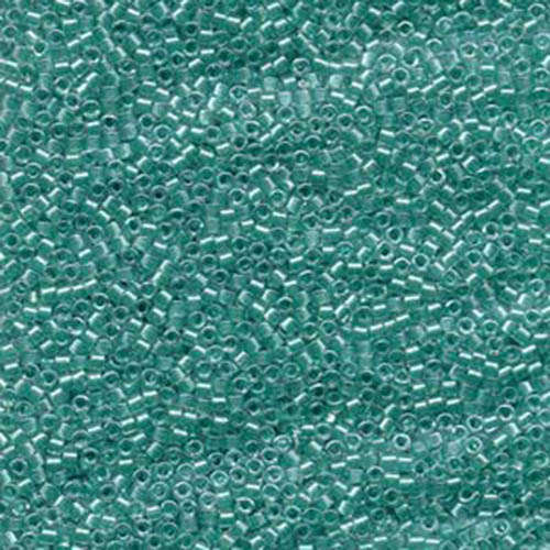 Miyuki 11/0 Delica Bead - DB904 - Sparkling Turquoise Lined Crystal - 100gm Bag