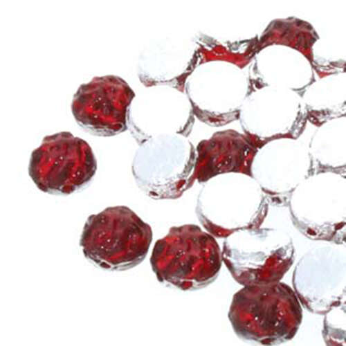 7mm Baroque Cabochon 2 Hole - Backlit Rubysol - CCB0790080-29801 - 100gm Bag