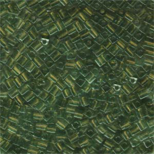 Miyuki 3mm (SB3) Square Bead - SB3-158 - Transparent Olive - 250gm Bag