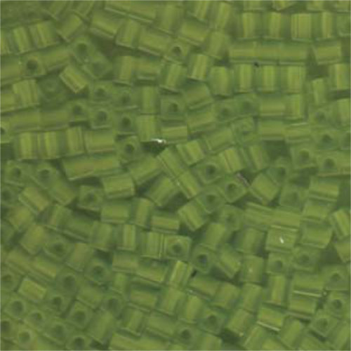 Miyuki 4mm (SB4) Square Bead - SB4-143F - Matte Transparent Chartreuse - 250gm Bag