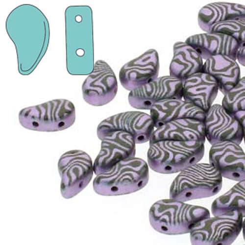 Paisley Duo 8mm x 5mm - Laser Contour Jet Violet - PD8523980-25012CL - 50gm Bag