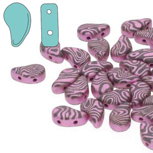 Paisley Duo 8mm x 5mm - Laser Contour Jet Pink - PD8523980-25512CL - 50gm Bag