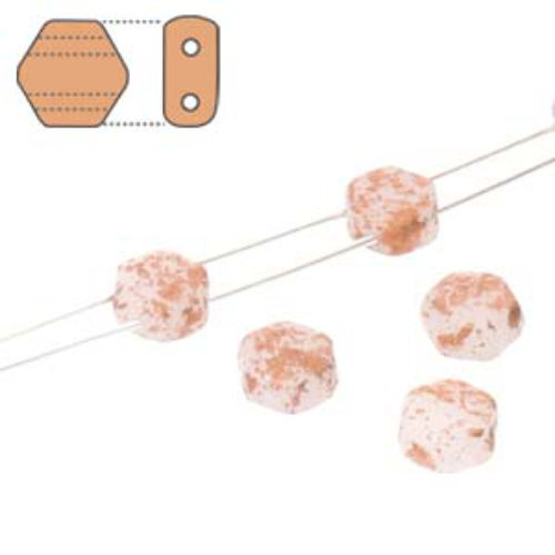 Honeycomb 6mm - HC0603000-94412 - Chalk Copper Splash - 30 Bead Strand