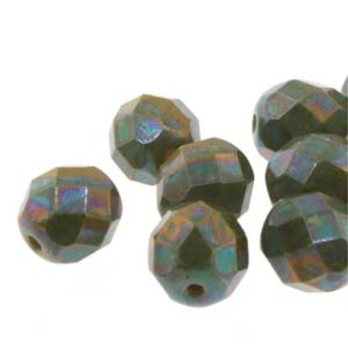 4mm Fire Polish Beads - Nebula Lemon 83120-15001 - 40 Bead Strand