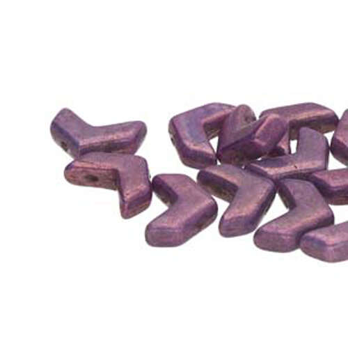 Chevron Duo Beads - 2 Hole - 30 Bead Strand - CHV10402010-15726 - Purple Vega