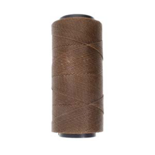 Brazilian 2 Ply Waxed Polyester Cord - PLY04-BRN - Brown - 144 Metre  Spool