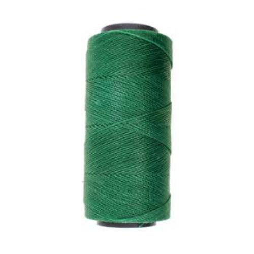Brazilian 2 Ply Waxed Polyester Cord - PLY04-GRA - Grass Green - 144 Metre  Spool