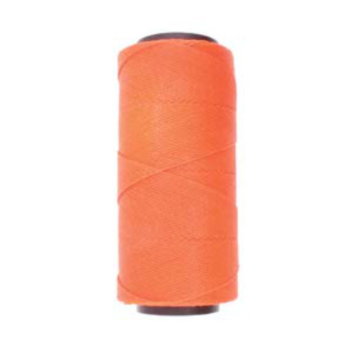 Brazilian 2 Ply Waxed Polyester Cord - PLY04-NOR - Neon Orange - 144 Metre  Spool