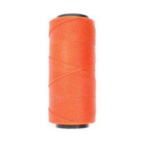 Brazilian 2 Ply Waxed Polyester Cord - PLY04-ORN - Orange - 144 Metre  Spool