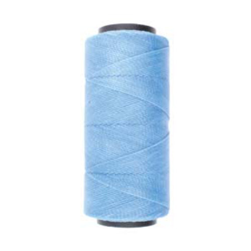 Brazilian 2 Ply Waxed Polyester Cord - PLY04-PBL - Powder Blue - 144 Metre  Spool