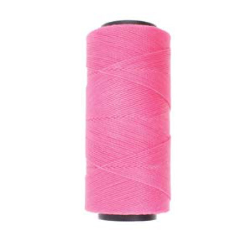 Brazilian 2 Ply Waxed Polyester Cord - PLY04-PIN - Pink - 144 Metre  Spool