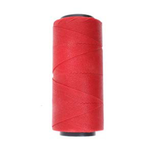 Brazilian 2 Ply Waxed Polyester Cord - PLY04-RED - Red - 144 Metre  Spool