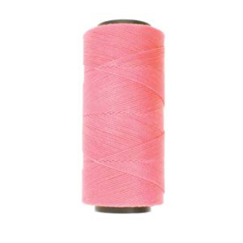 Brazilian 2 Ply Waxed Polyester Cord - PLY04-ROS - Rose - 144 Metre  Spool
