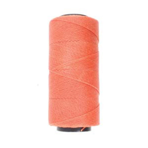 Brazilian 2 Ply Waxed Polyester Cord - PLY04-SAL - Salmon - 144 Metre  Spool