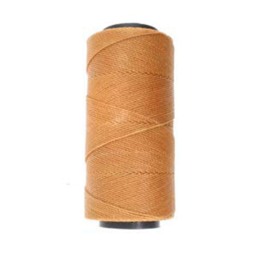 Brazilian 2 Ply Waxed Polyester Cord - PLY04-TAN - Tan - 144 Metre  Spool