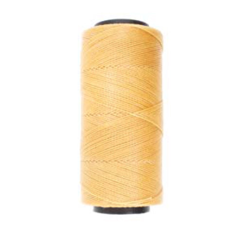 Brazilian 2 Ply Waxed Polyester Cord - PLY04-WHE - Wheat - 144 Metre  Spool