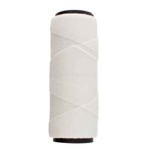 Brazilian 2 Ply Waxed Polyester Cord - PLY04-WHT - White - 144 Metre  Spool