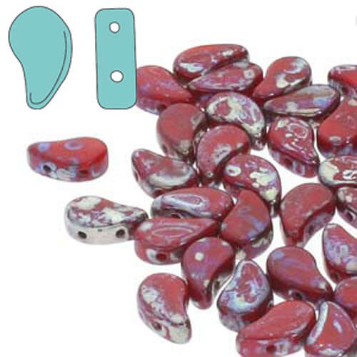 Paisley Duo 8mm x 5mm - Red Rembrandt - PD8593200-43500 - 100gm Bag