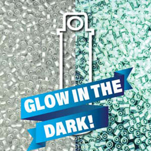 Preciosa 6/0 Rocaille Seed Beads - SB6-68102 - Glow in the Dark Crystal - 20gm Tube