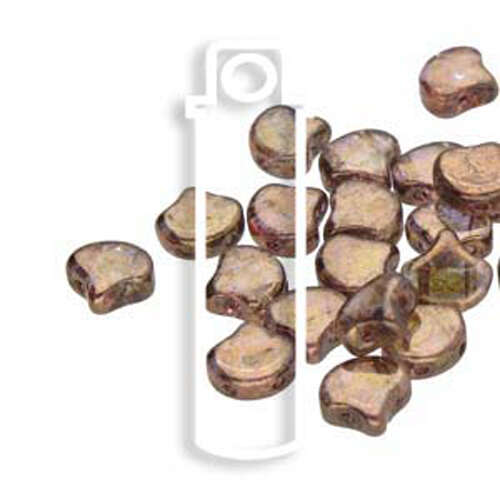 Ginko Leaf 7.5mm x 7.5mm - GNK8700030-15695 - Transparent Senegal Brown Luster - 22gm Tube