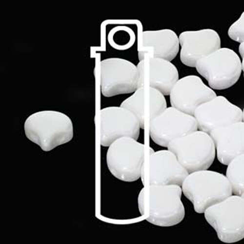 Ginko Leaf 7.5mm x 7.5mm - GNK8703000-14400 - Chalk White Luster - 22gm Tube