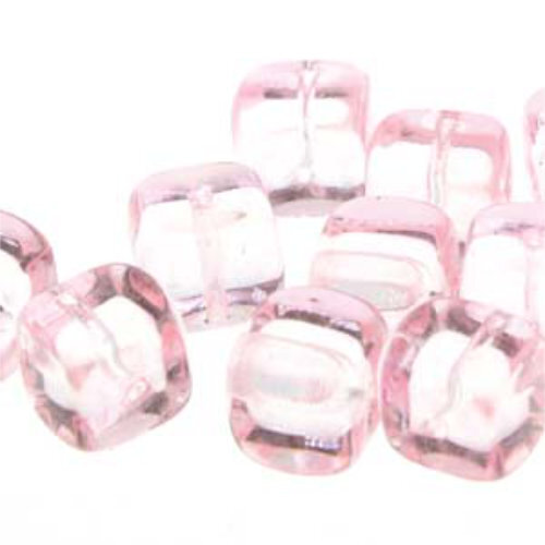 Cube Bead 8mm x 11mm - Rose - CU811-67282 - 30 Bead Strand