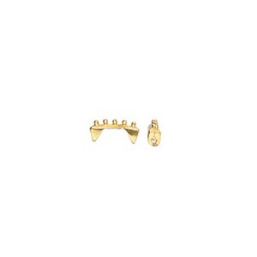 Keramoti - Honeycomb Bead Side Bead - 24K Gold  CYM-HC-012328-GP