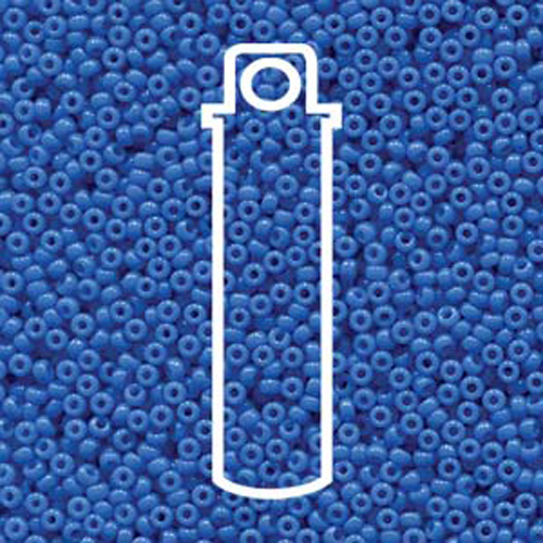 Miyuki 11/0 Rocaille Bead - 11-94484 - Duracoat Dyed Opaque Bright Blue - 8.5gm Tube