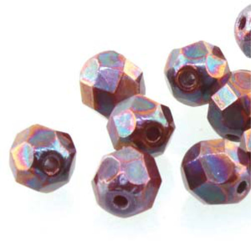 8mm Fire Polish Beads - Nebula Red 93200-15001 - 20 Bead Strand