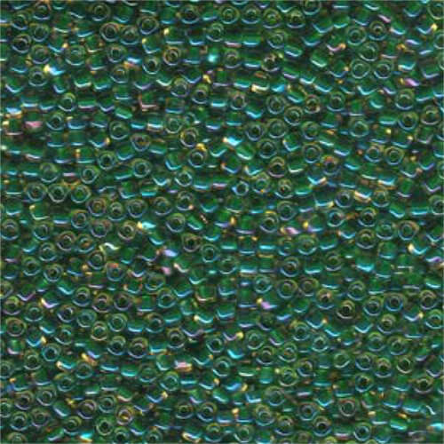 Miyuki 10/0 Triangle Bead - TR10-1165 - Yellow Lined Green AB - 250gm Bag