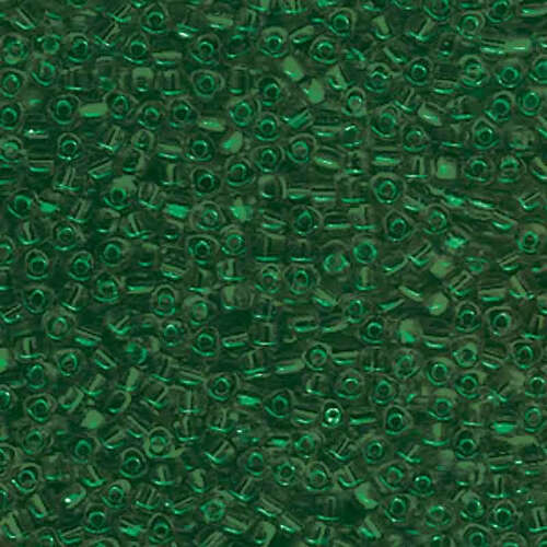 Miyuki 8/0 Triangle Bead - TR8-1806 - Silver Lined Dark Green - 250gm Bag