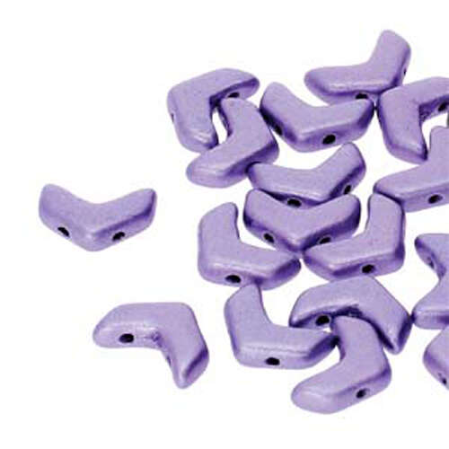 Chevron Duo Beads - 2 Hole - 30 Bead Strand - CHV10423980-79021 - Jet Suede Purple