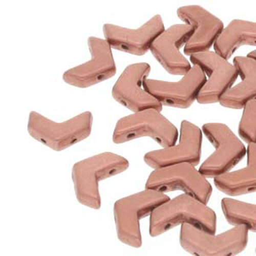 Chevron Duo Beads - 2 Hole - 30 Bead Strand - CHV10400030-01780 - Bronze Copper