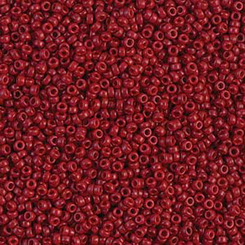 Miyuki 11/0 Rocaille Bead - 11-91464 - Dyed Opaque Maroon - 250gm Bag